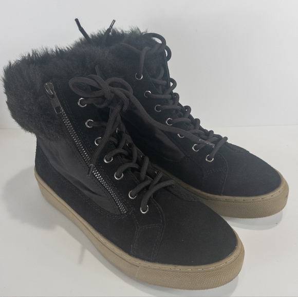 Cougar Dubliner Faux Fur Trim Waterproof Bootie Black -9 - Picture 4 of 7